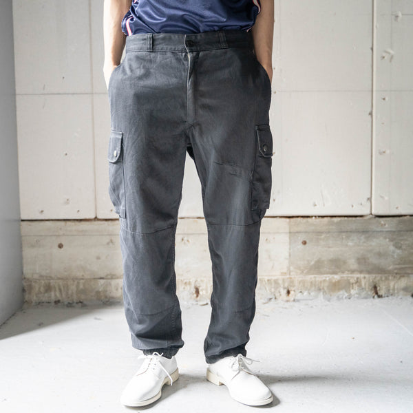 1980-90s French military F2 cargo pants 'black dyed'