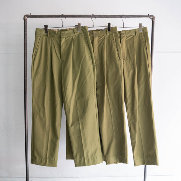 around 1970s Europe military olive chino pants 'dead stock'