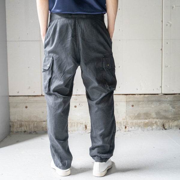 1980-90s French military F2 cargo pants 'black dyed'