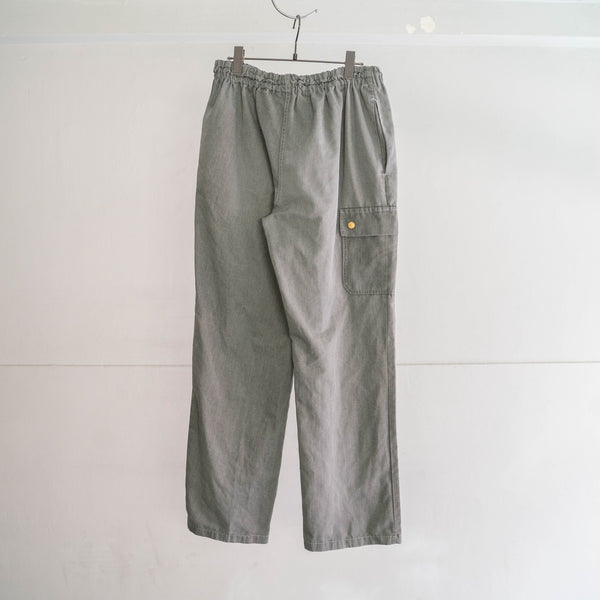 1990s Europe one-cargo chef pants -black dyed-