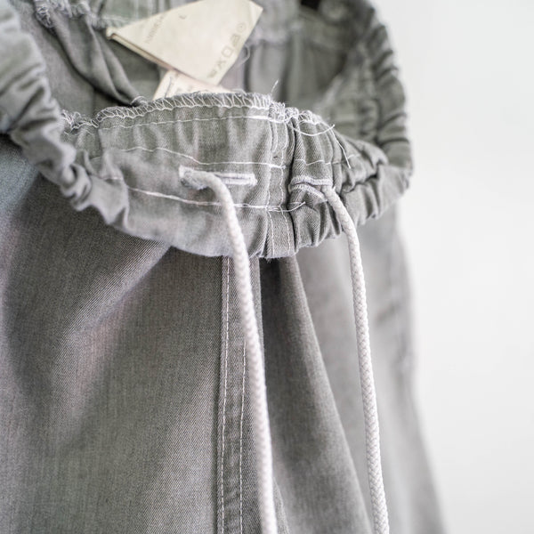 1990s Europe one-cargo chef pants -black dyed-