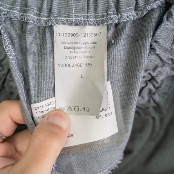 1990s Europe one-cargo chef pants -black dyed-