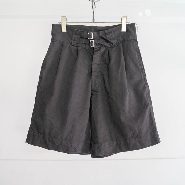 around 1970s Italian military chino gurkha shorts "dead stock" -black dyed-