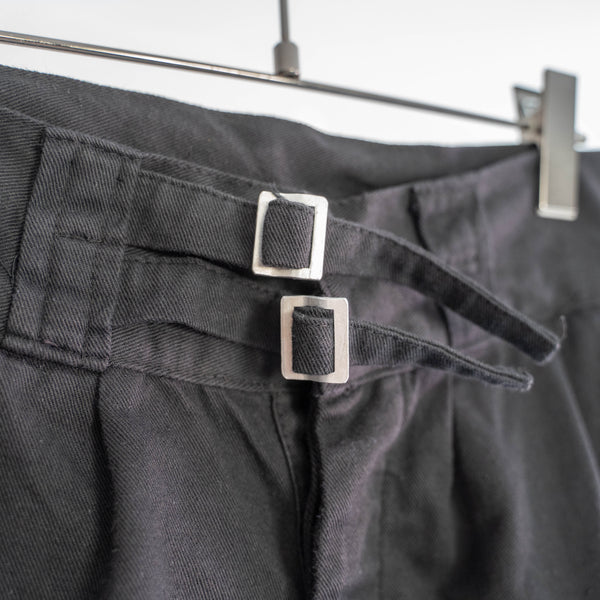 around 1970s Italian military chino gurkha shorts "dead stock" -black dyed-
