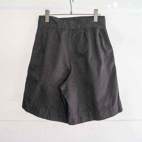 around 1970s Italian military chino gurkha shorts "dead stock" -black dyed-