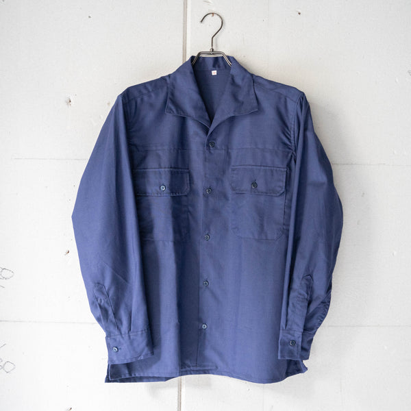 1970s France blue work shirt -without epaulette- 'dead stock'