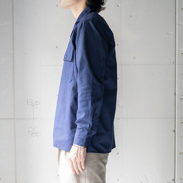 1970s France blue work shirt -without epaulette- 'dead stock'