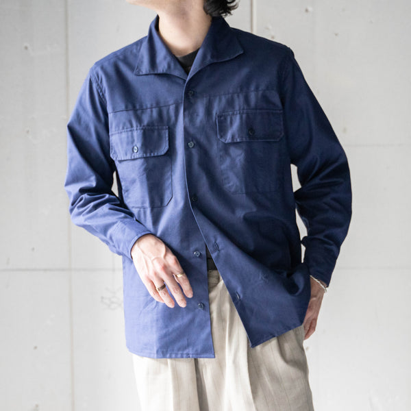 1970s France blue work shirt -without epaulette- 'dead stock'