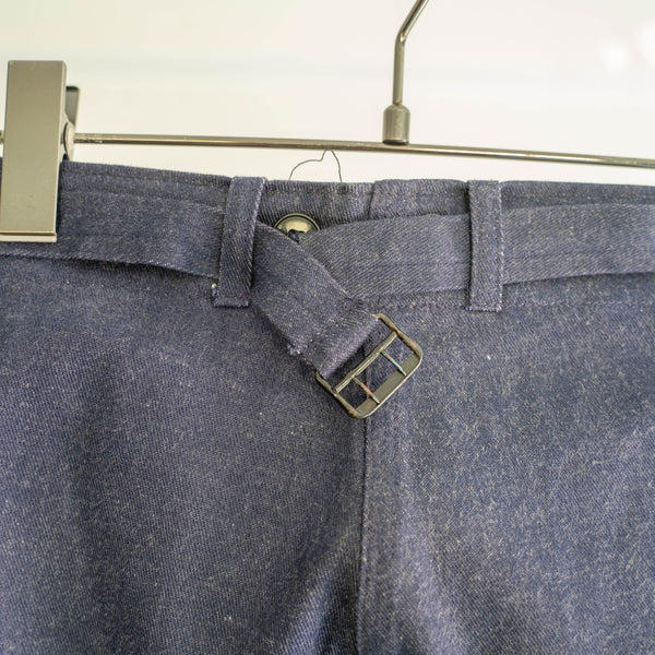 1970s Germany navy denim work pants -with cinch back- ‘dead stock’