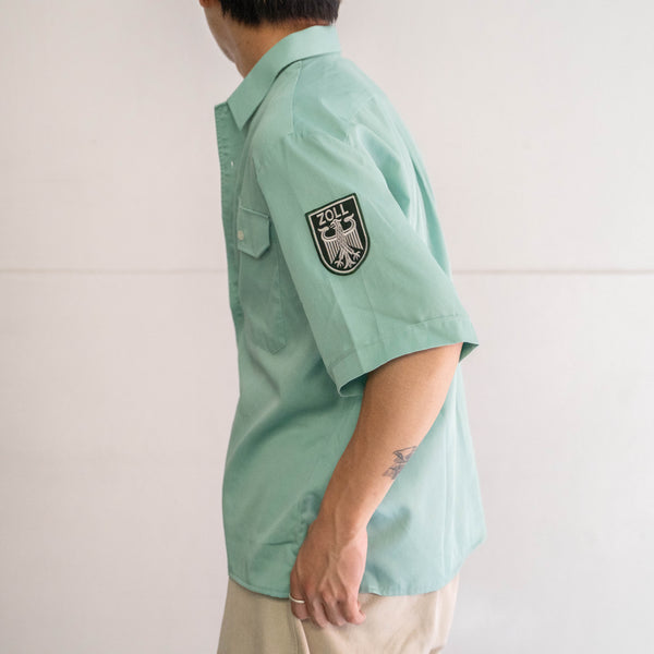 around 1990s Germany customs work short sleeve shirt 'dead stock’ -remake-