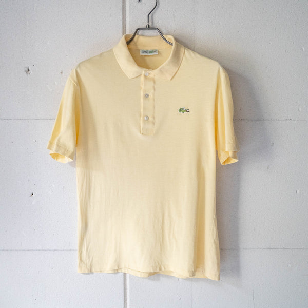 1970-80s LACOSTE yellow color polo shirt 'made in France'