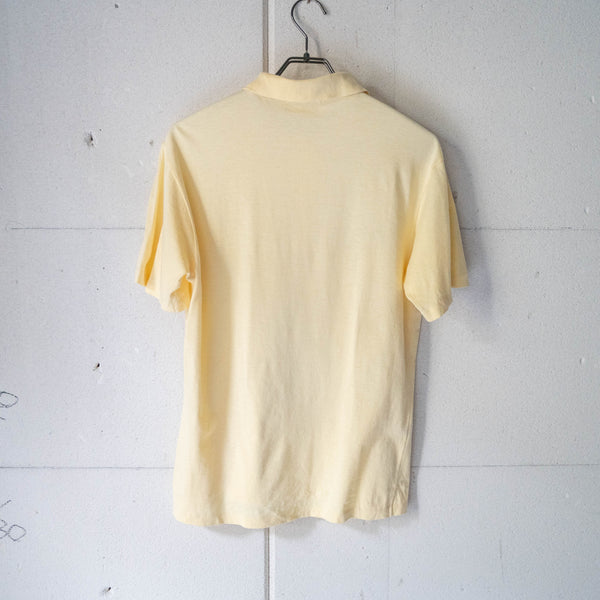 1970-80s LACOSTE yellow color polo shirt 'made in France'