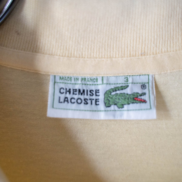 1970-80s LACOSTE yellow color polo shirt 'made in France'