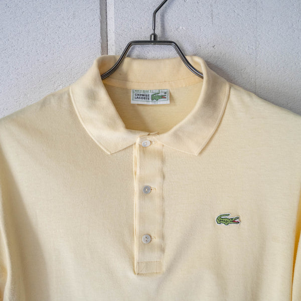 1970-80s LACOSTE yellow color polo shirt 'made in France'