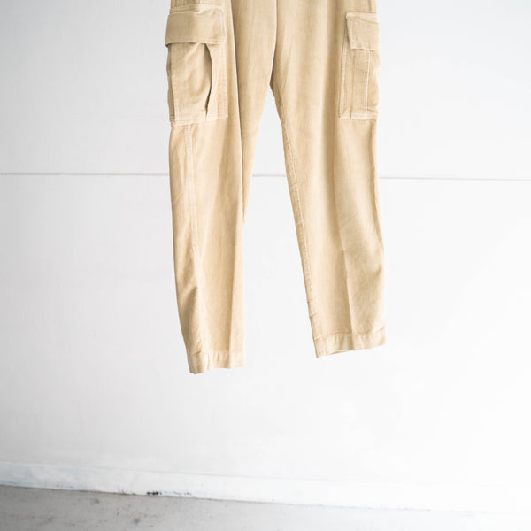 around 1990s European beige color corduroy cargo pants