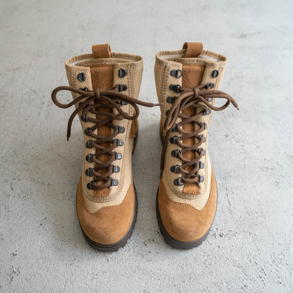 2000s Italy "CRISPI" leather boots 'dead stock' -two tone-