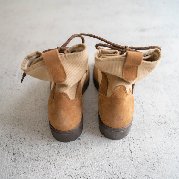 2000s Italy "CRISPI" leather boots 'dead stock' -two tone-