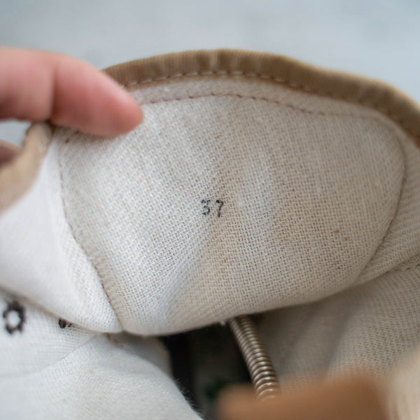 2000s Italy "CRISPI" leather boots 'dead stock' -two tone-