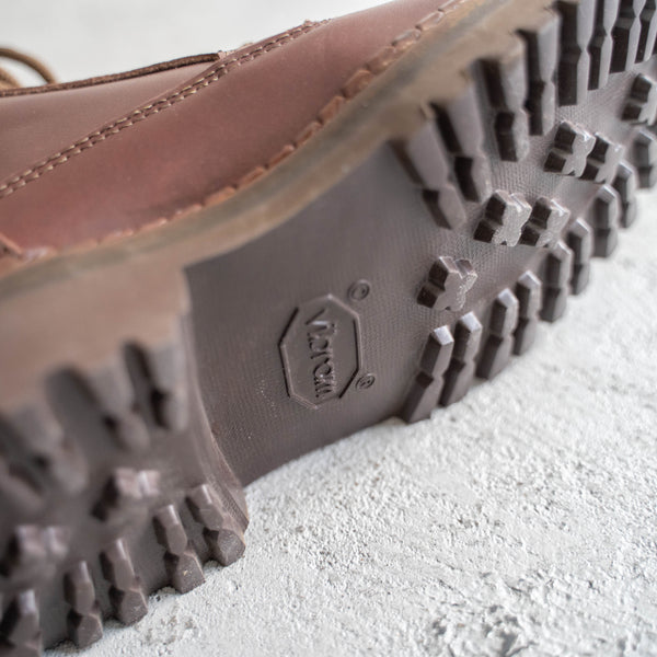 2000s Italy "CRISPI" leather boots 'dead stock' -red brown-