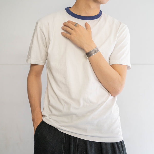 2000s German military white ringer T shirt