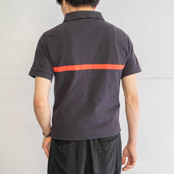 2000s France fireman navy short sleeve polo shirt