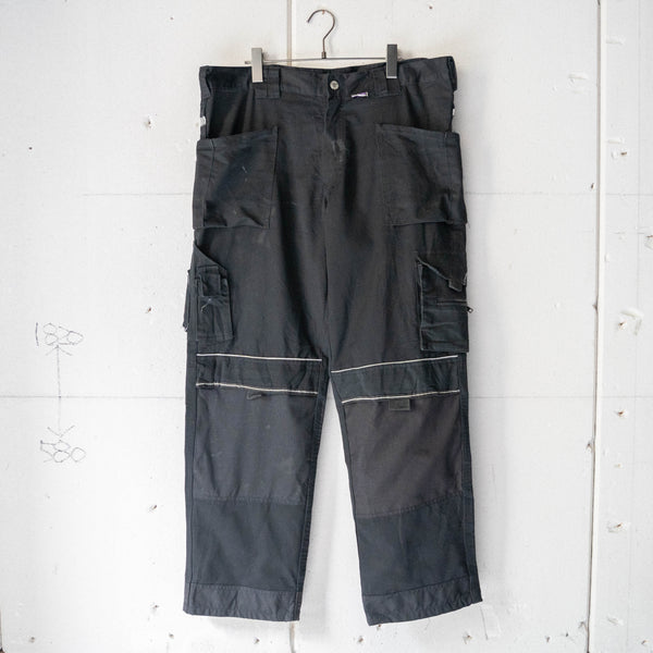 around 1990s Germany black color gimmick work cargo pants