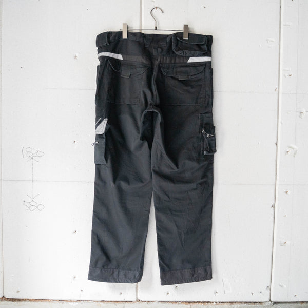 around 1990s Germany black color gimmick work cargo pants