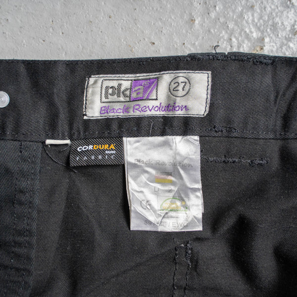 around 1990s Germany black color gimmick work cargo pants