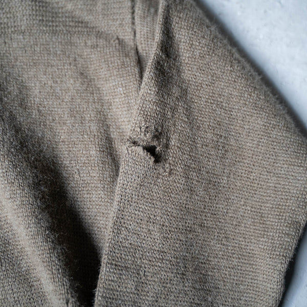 1990s Italian military half zip knit 'damage'