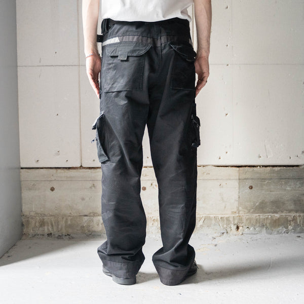 around 1990s Germany black color gimmick work cargo pants