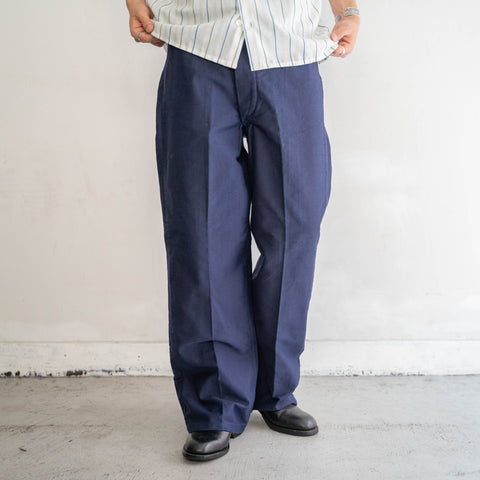 1950-60s Italian military light weight moleskin work pants 'dead stock'