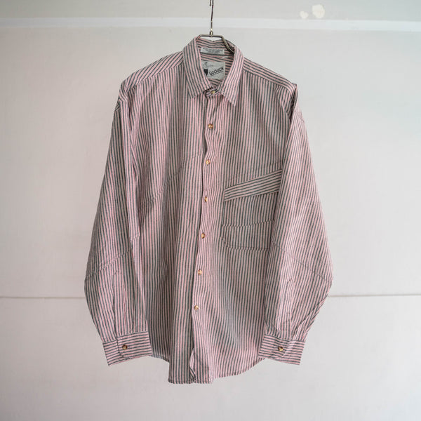 1990s GOOUCH red × black striped l/s shirt 'dead stock'
