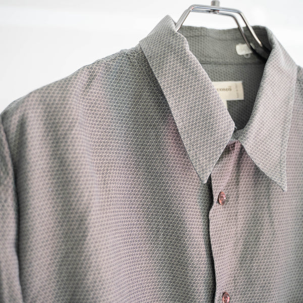 1990s Italy gray all-over pattern l/s shirt
