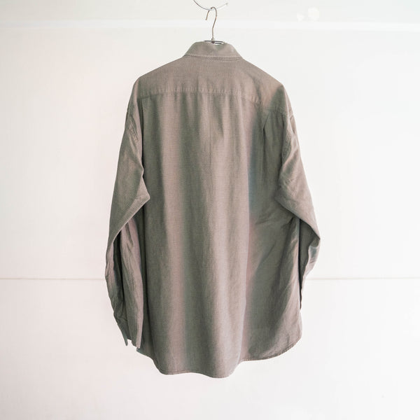 1990s Italy gray all-over pattern l/s shirt