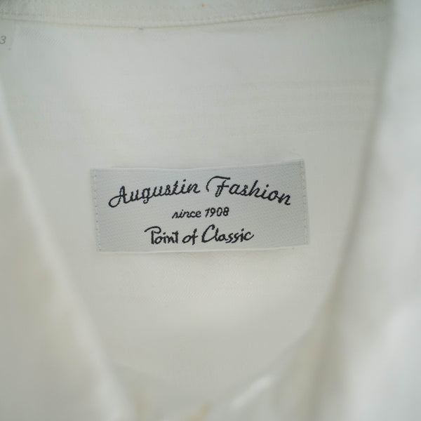 around 1990s Germany white sheer woven short sleeve shirt -remake-