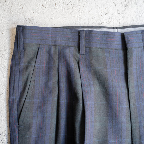 2000s dark tone BLACK WATCH slacks -light weight-