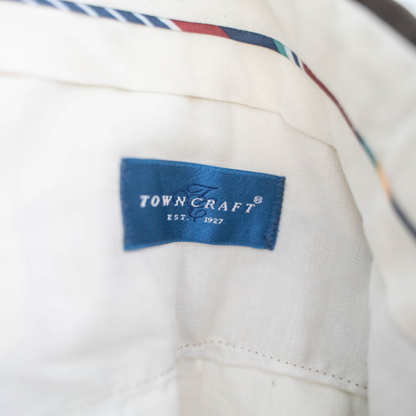 1980-90s "TOWNCRAFT" dark brown poly × wool light slacks