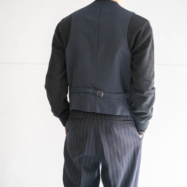 1960-70s Japan vintage dark navy base stripe vest