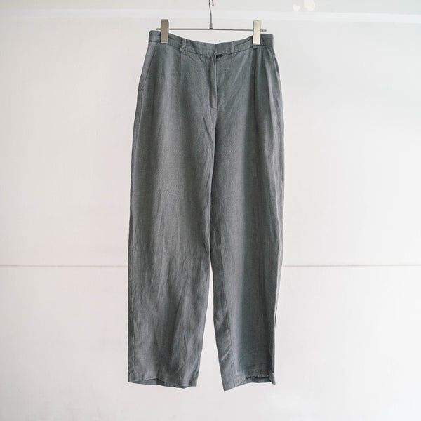 1990s faded gray linen straight pants