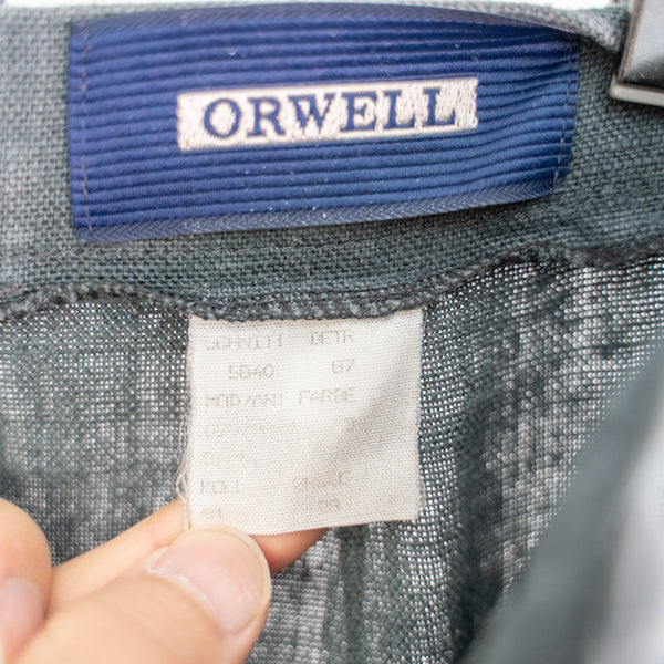 1990s faded gray linen straight pants