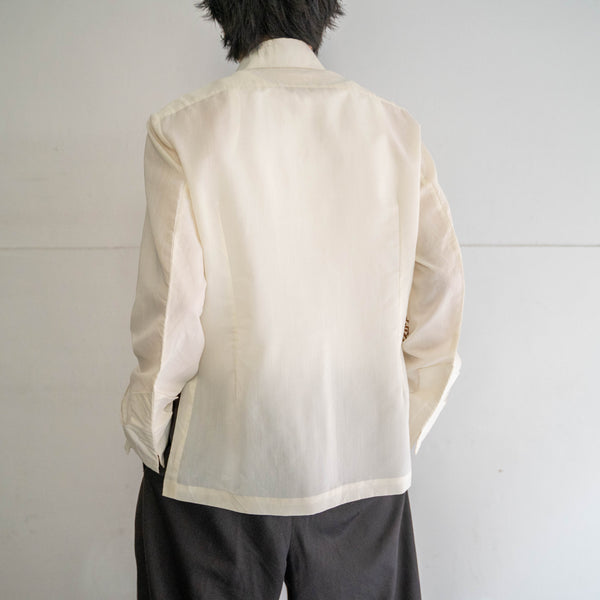 around 1970s ivory embroidery l/s shirt