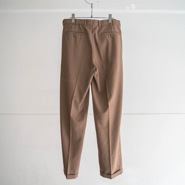 1990s light brown two tuck slacks