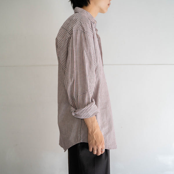 1990s GOOUCH red × black striped l/s shirt 'dead stock'