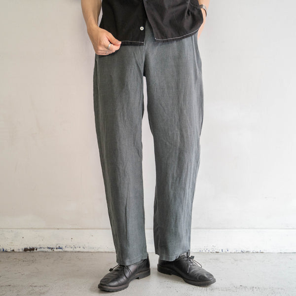 1990s faded gray linen straight pants