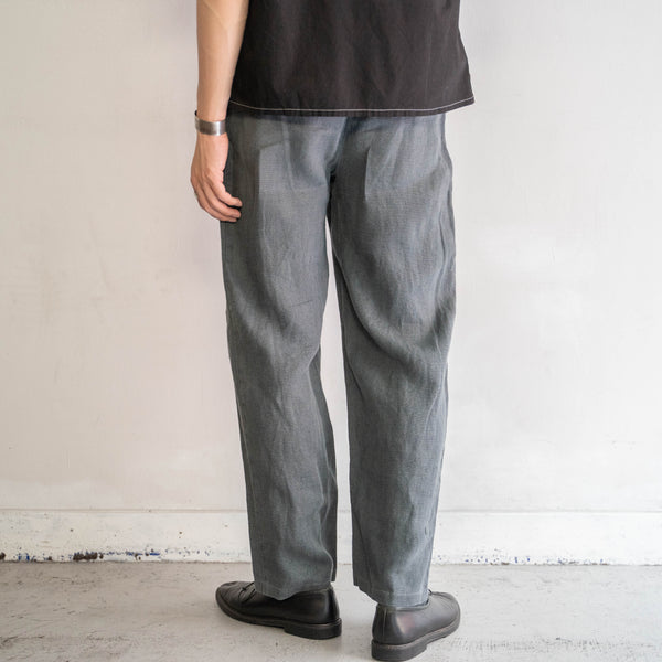 1990s faded gray linen straight pants