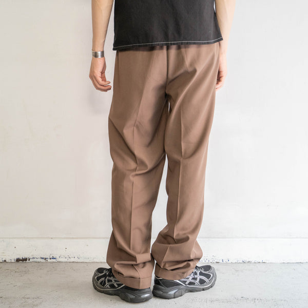 1990s light brown two tuck slacks