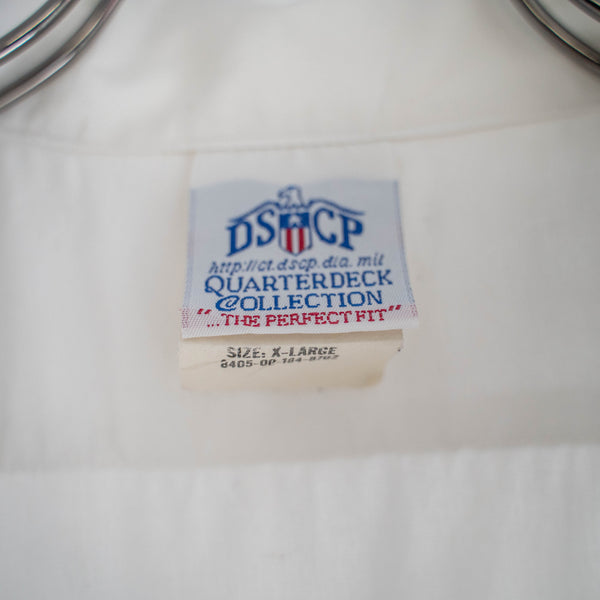 1990-00s US military white shirt with patch 'dead stock' -remake-