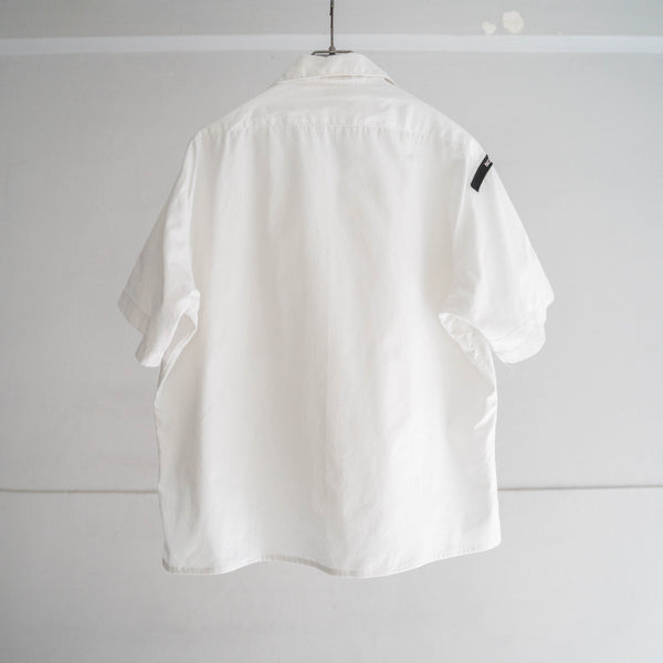 1990-00s US military white shirt with patch 'dead stock' -remake-