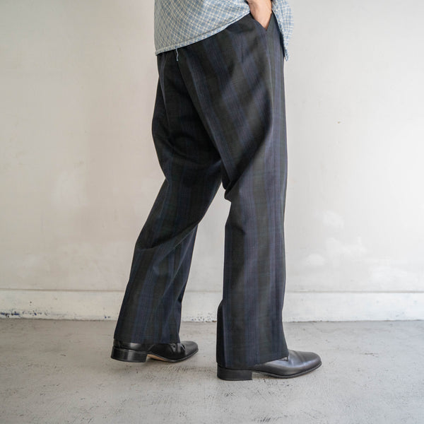 2000s dark tone BLACK WATCH slacks -light weight-