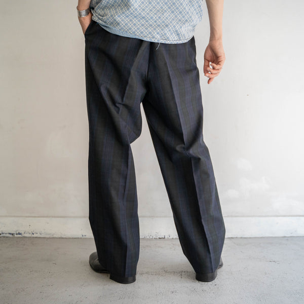 2000s dark tone BLACK WATCH slacks -light weight-